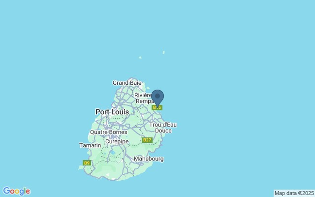 Kaart met locatie Winkelen op Mauritius